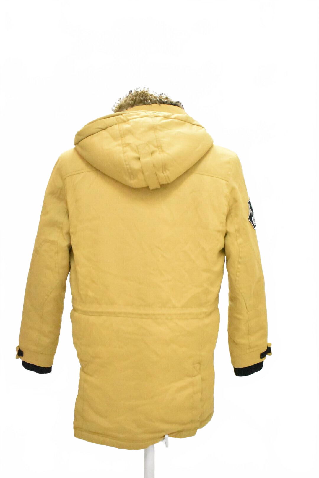 Pánská zimní bunda Bershka, barva žlutá, velikost S