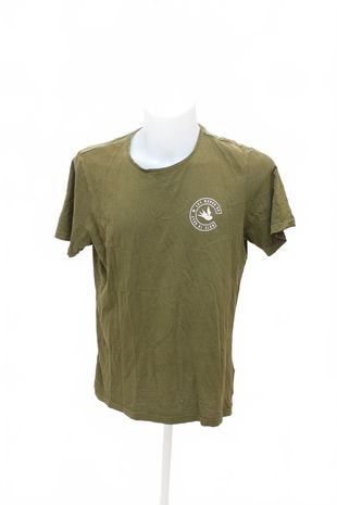 Pánské tričko Livergy s potiskem, barva khaki, velikost M