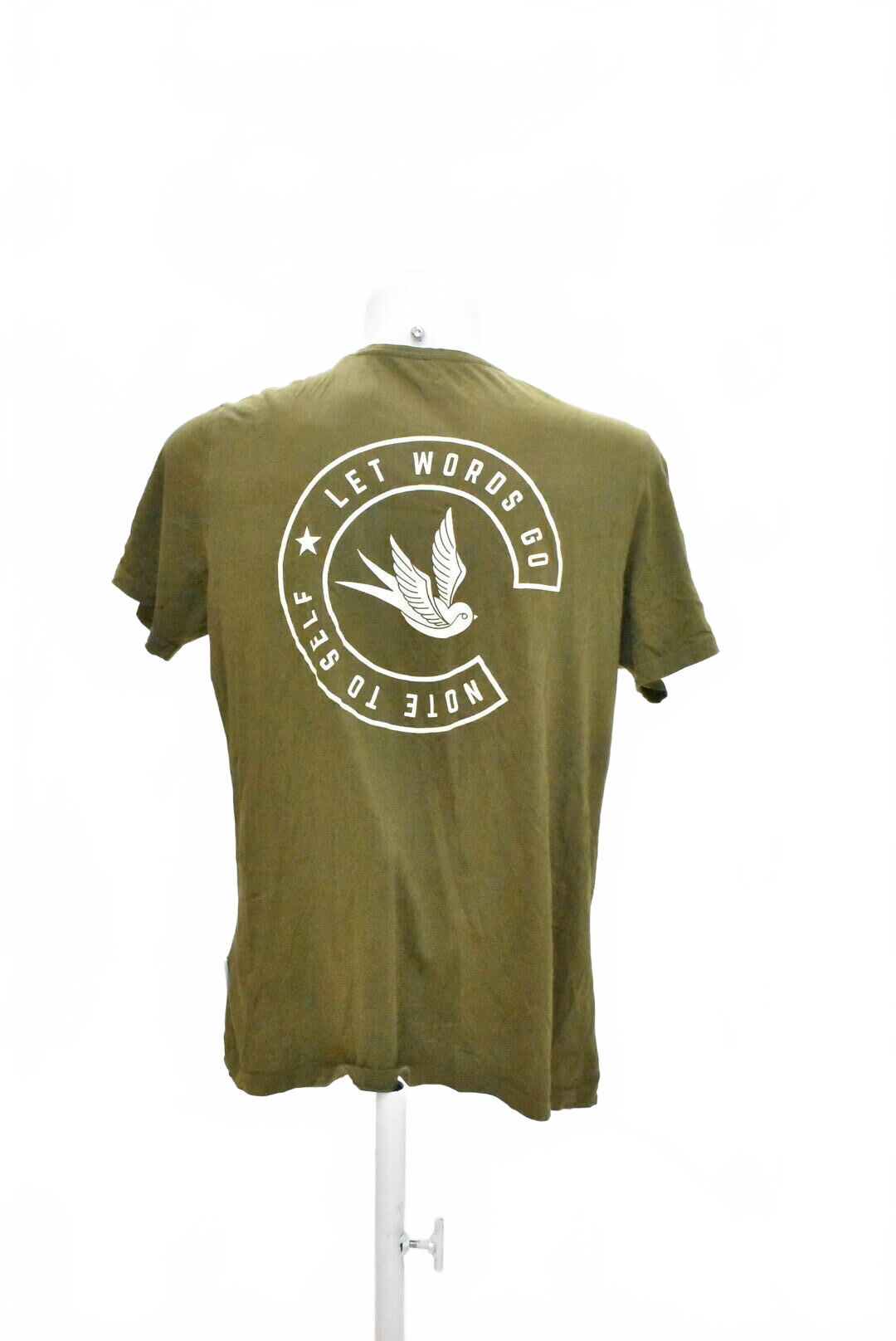 Pánské tričko Livergy s potiskem, barva khaki, velikost M