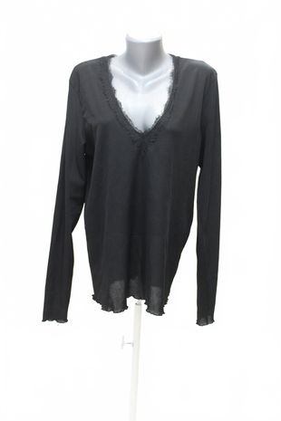 Dámské tričko H&M bez potisku, barva černá, velikost XL