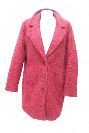 Dámsky zimný kabát Jean Pascale, farba červená, veľkosť 44