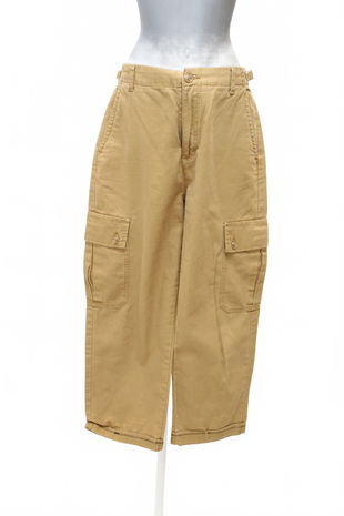 Dámske nohavice Pull&Bear, farba hnedá, veľkosť 38