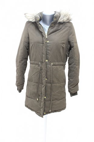 Dámska zimná bunda H&M, farba khaki, veľkosť 38