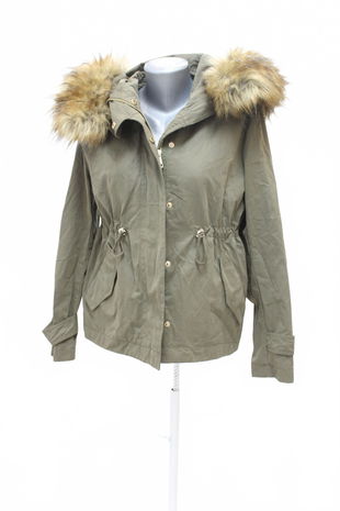Dámska zimná bunda Zara, farba khaki, veľkosť S