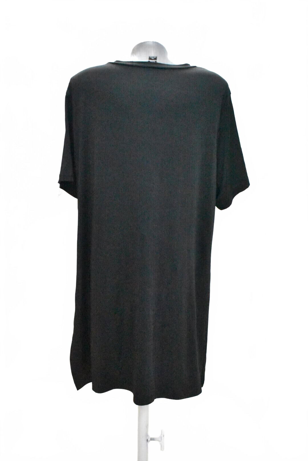 Dámské tričko Emery Rose bez potisku, barva černá, velikost XL