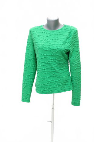 Dámske tričko Shein bez potlače, farba zelená, veľkosť XL