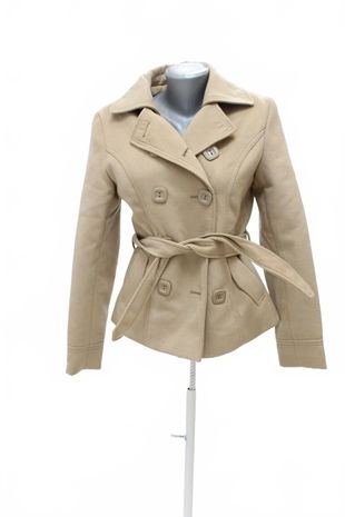 Dámsky kabát Terranova, farba béžová, veľkosť S