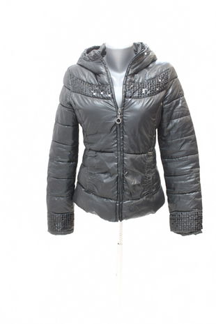 Dámska zimná bunda Oodji, farba čierna, veľkosť S