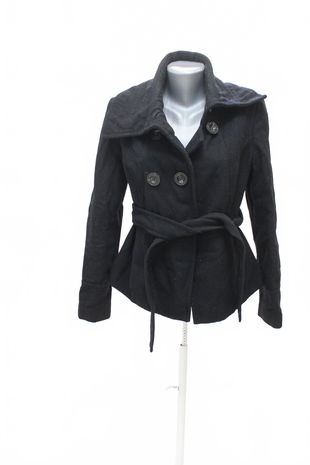 Dámsky kabát Reserved, farba čierna, veľkosť 36