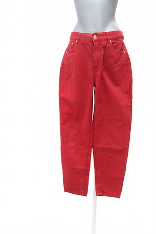 Dámske nohavice Pull&Bear, farba červená, veľkosť 38