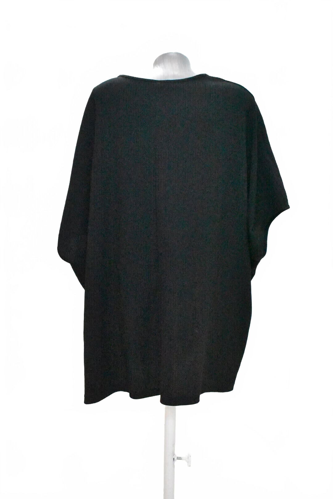 Dámske tričko Shein bez potlače, farba čierna, veľkosť 2XL