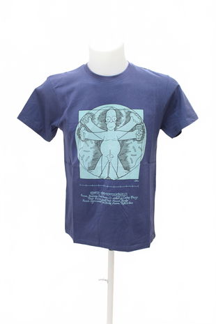 Pánské tričko Genesis s potiskem, barva modrá, velikost XS