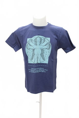 Pánske tričko Genesis s potlačou, farba modrá, veľkosť S