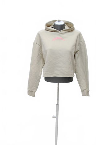 Dievčenská mikina H&M bez potlače, farba béžová, veľkosť 170