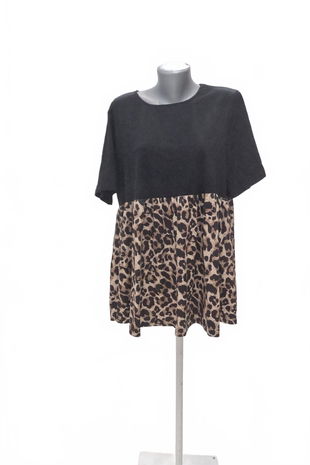 Dámské tričko Shein bez potisku, barva zvířecí vzory, velikost 3XL