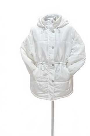 Dámska zimná bunda Shein, farba biela, veľkosť 38