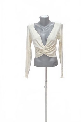 Dámsky sveter Even&Odd, farba biela, veľkosť L