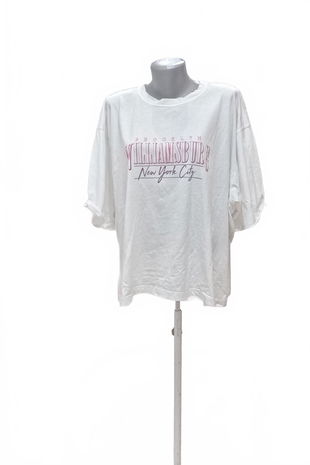 Dámské tričko Primark s potiskem, barva bílá, velikost 2XL