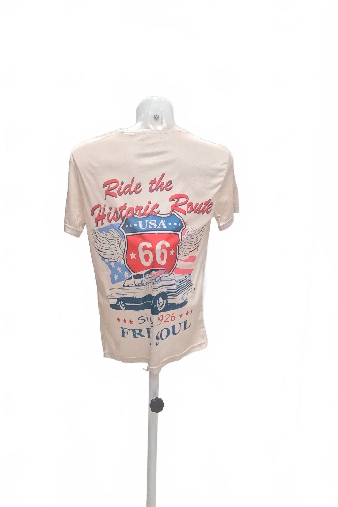 Pánské tričko Genesis s potiskem, barva béžová, velikost S