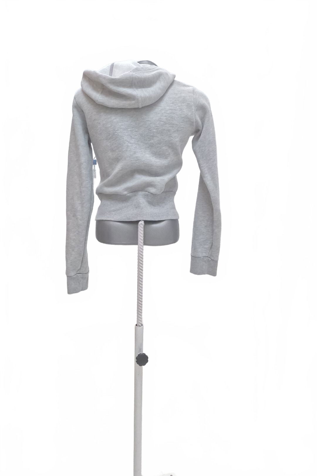 Dámska mikina Adidas bez potlače, farba sivá, veľkosť 38