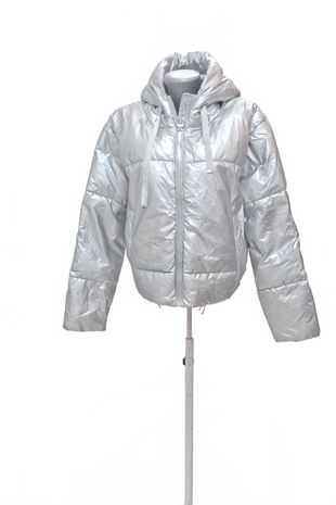 Dámska zimná bunda Mohito, farba strieborná, veľkosť XS