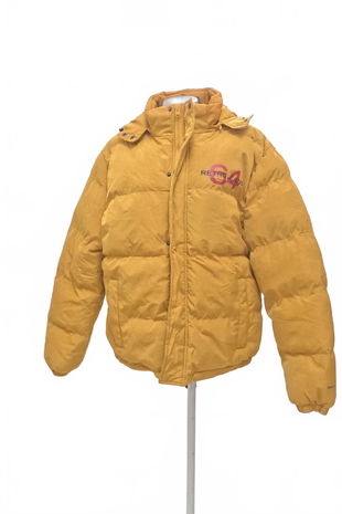 Pánská zimní bunda Retro, barva žlutá, velikost XL