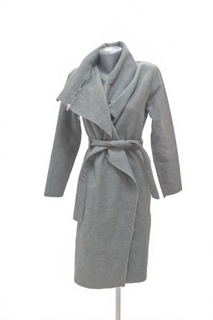 Dámsky kabát Gate, farba sivá, veľkosť XS