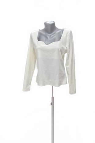 Dámské tričko Sinsay bez potisku, barva bílá, velikost XL