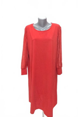 Dámské šaty New Collection, barva červená, velikost 2XL