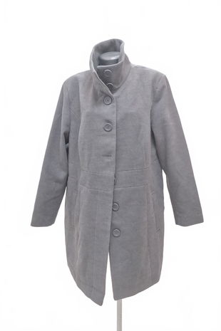 Dámský kabát Bpc Bonprix Collection, barva šedá, velikost 48