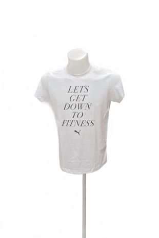 Pánské tričko Puma s potiskem, barva bílá, velikost M