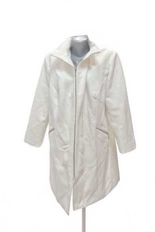 Dámský zimní kabát Bpc Bonprix Collection, barva bílá, velikost 50