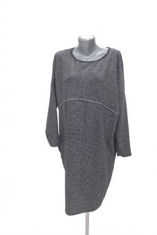 Dámské šaty Sweetissima, barva stříbrná, velikost XL