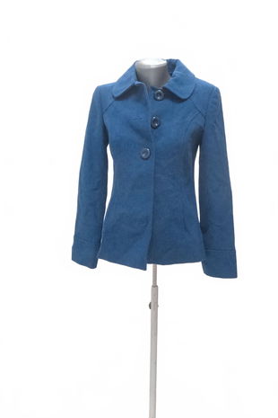 Dámsky kabát F&F, farba tyrkysová, veľkosť 34