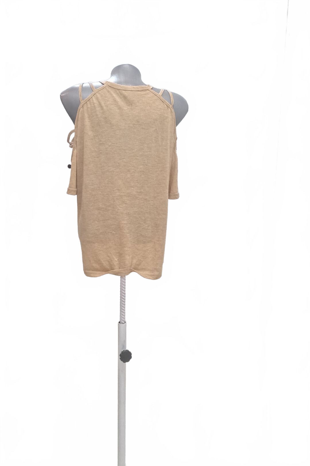 Dámske tričko Emery Rose bez potlače, farba hnedá, veľkosť M