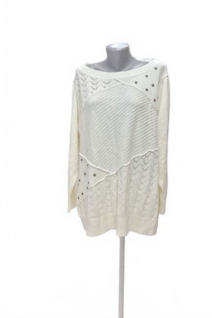 Dámský svetr Bpc Selection, barva bílá, velikost 2XL