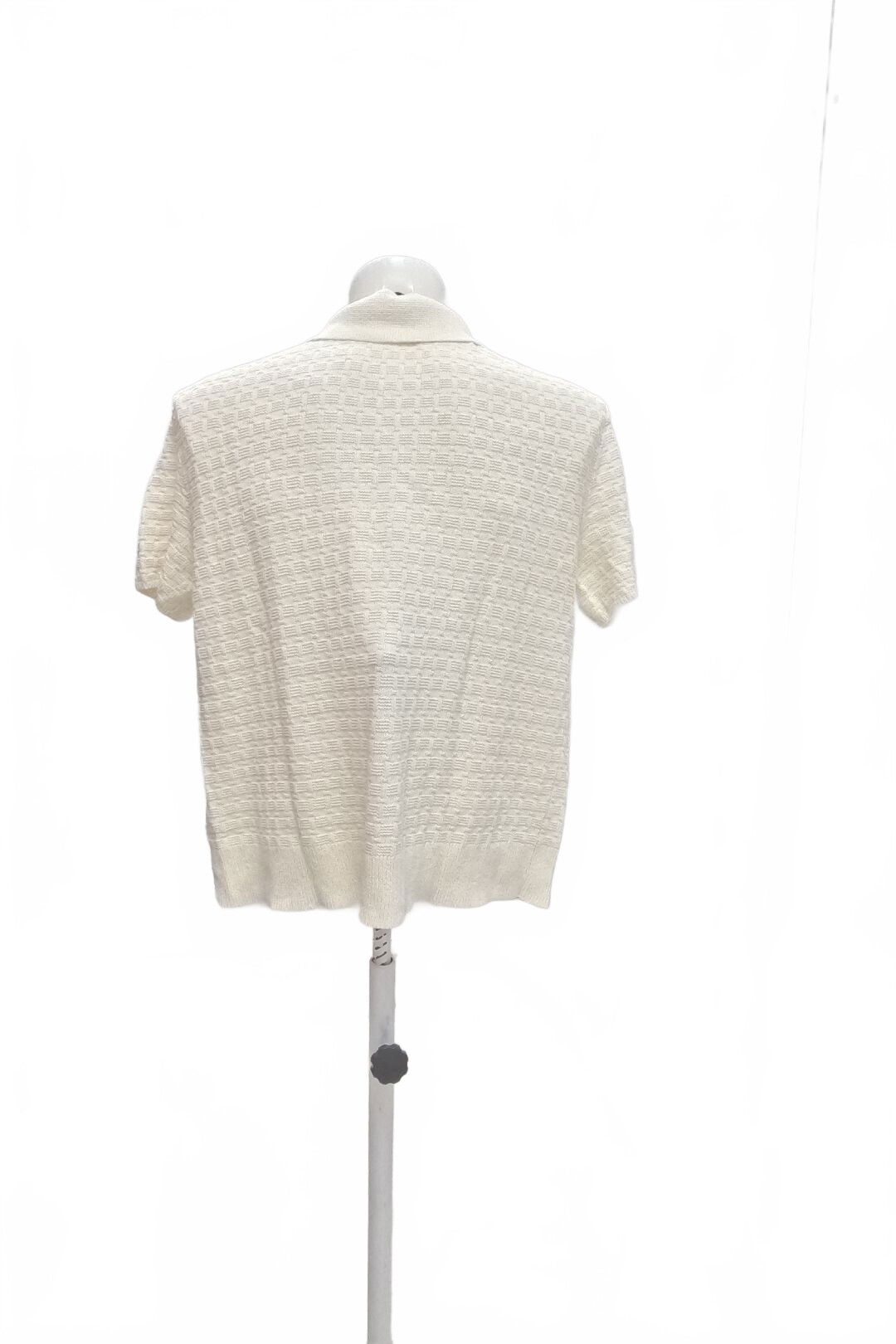 Pánská košile s krátkým rukávem Zara, barva bílá, velikost L