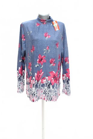 Dámská halenka Genesis, barva květovaná, velikost 4XL