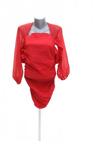 Dámske šaty Cropp, farba červená, veľkosť S