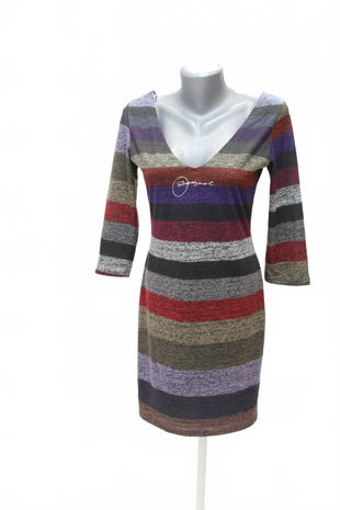 Dámske šaty Desigual, farba pruhovaná, veľkosť M