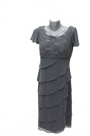 Dámske šaty Christian Berg, farba sivá, veľkosť 40