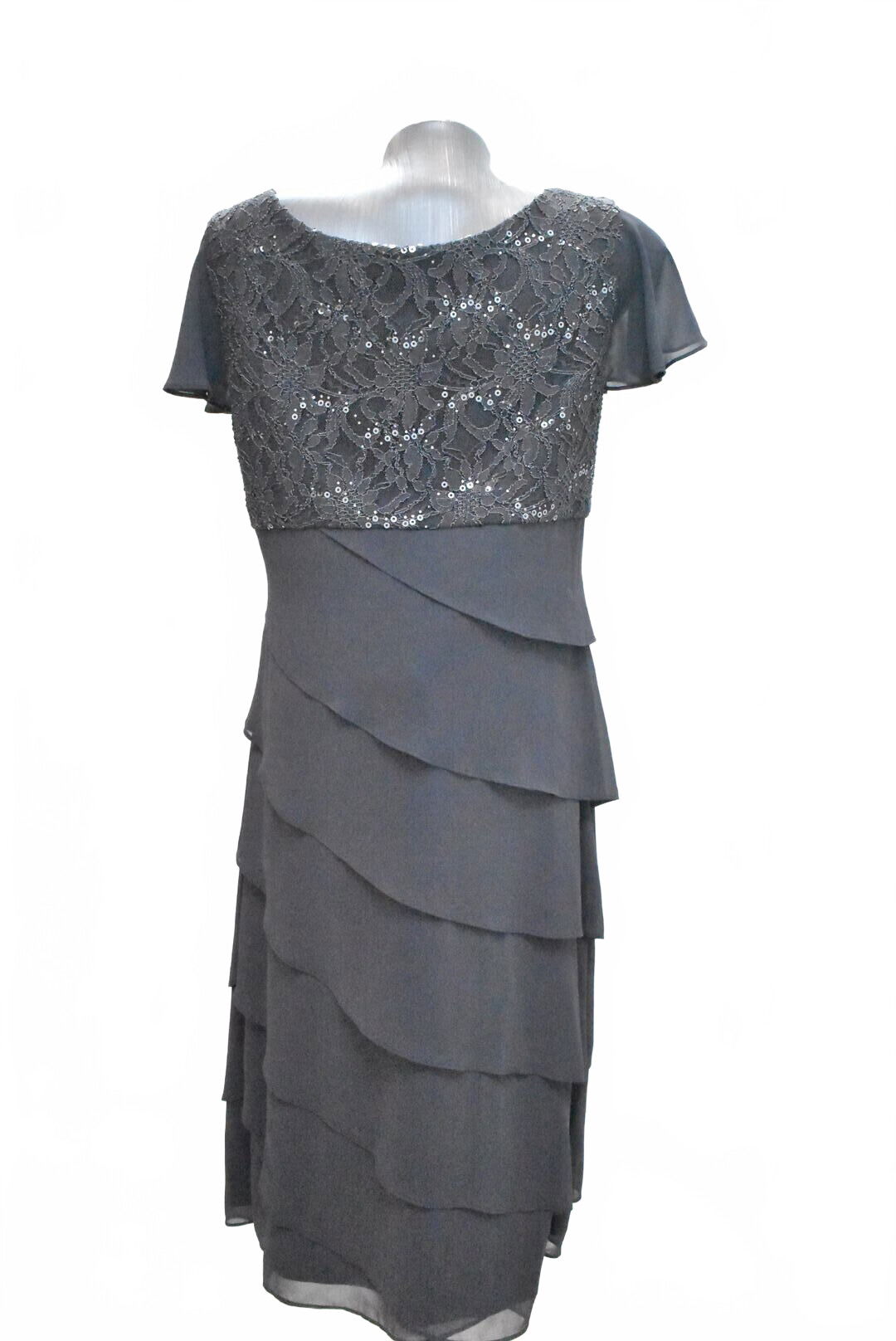 Dámske šaty Christian Berg, farba sivá, veľkosť 40