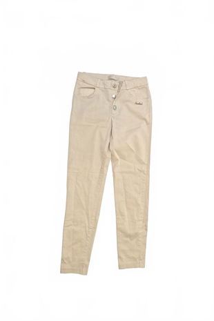 Dievčenské nohavice Zara, farba béžová, veľkosť 152
