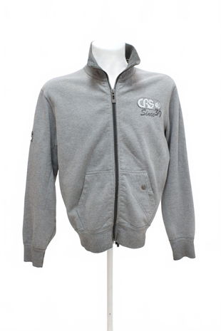 Pánská mikina Genesis bez potisku, barva šedá, velikost M