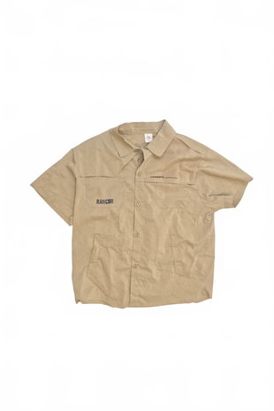 Chlapčenská košeľa s krátkym rukávom Genesis, farba hnedá, veľkosť 152