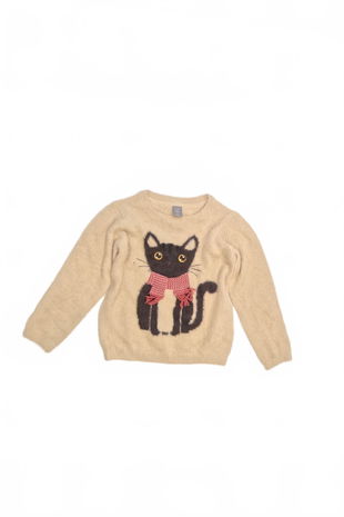 Dievčenský sveter Genesis, farba béžová, veľkosť 116