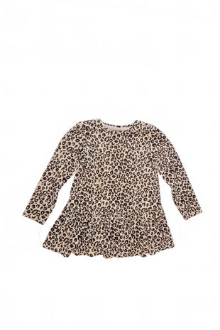 Dievčenské tričko Genesis bez potlače, farba zvieracie vzory, veľkosť 152