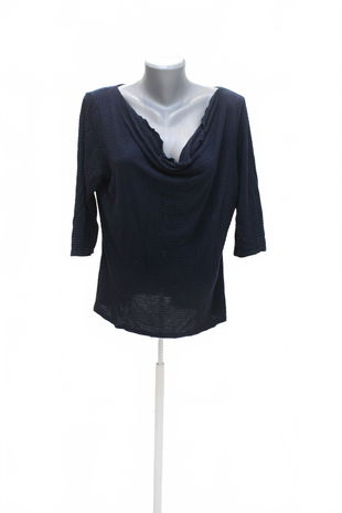 Dámske tričko Tom Tailor bez potlače, farba modrá, veľkosť M