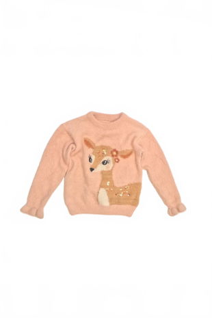 Dievčenský sveter C&A, farba ružová, veľkosť 122