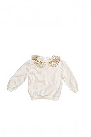 Dievčenská mikina Kiki & Koko bez potlače, farba biela, veľkosť 110